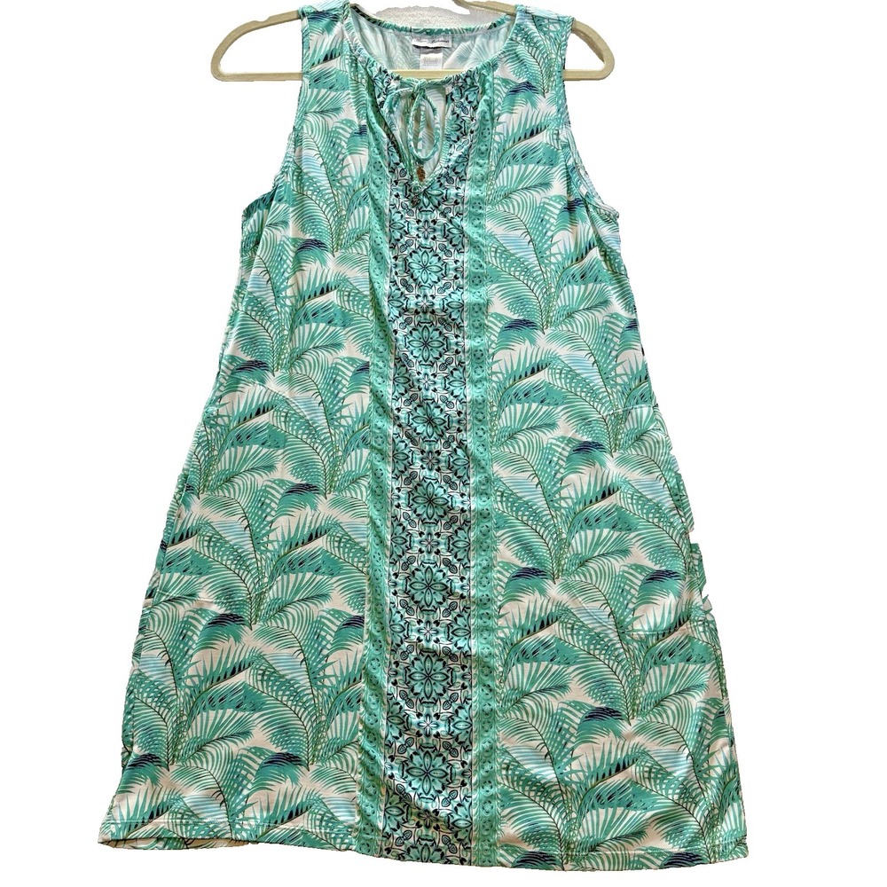 Tommy Bahama Womens M Palm Print Dress Activewear Golf Pickleball Tennis